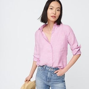J Crew Slim Perf shirt in Baird McNutt Irish linen
